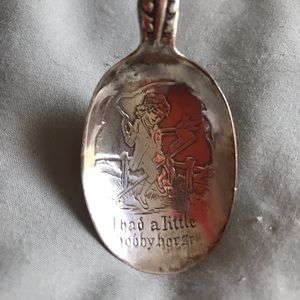 Mother Goose Vintage Sterling Silver Baby Spoon